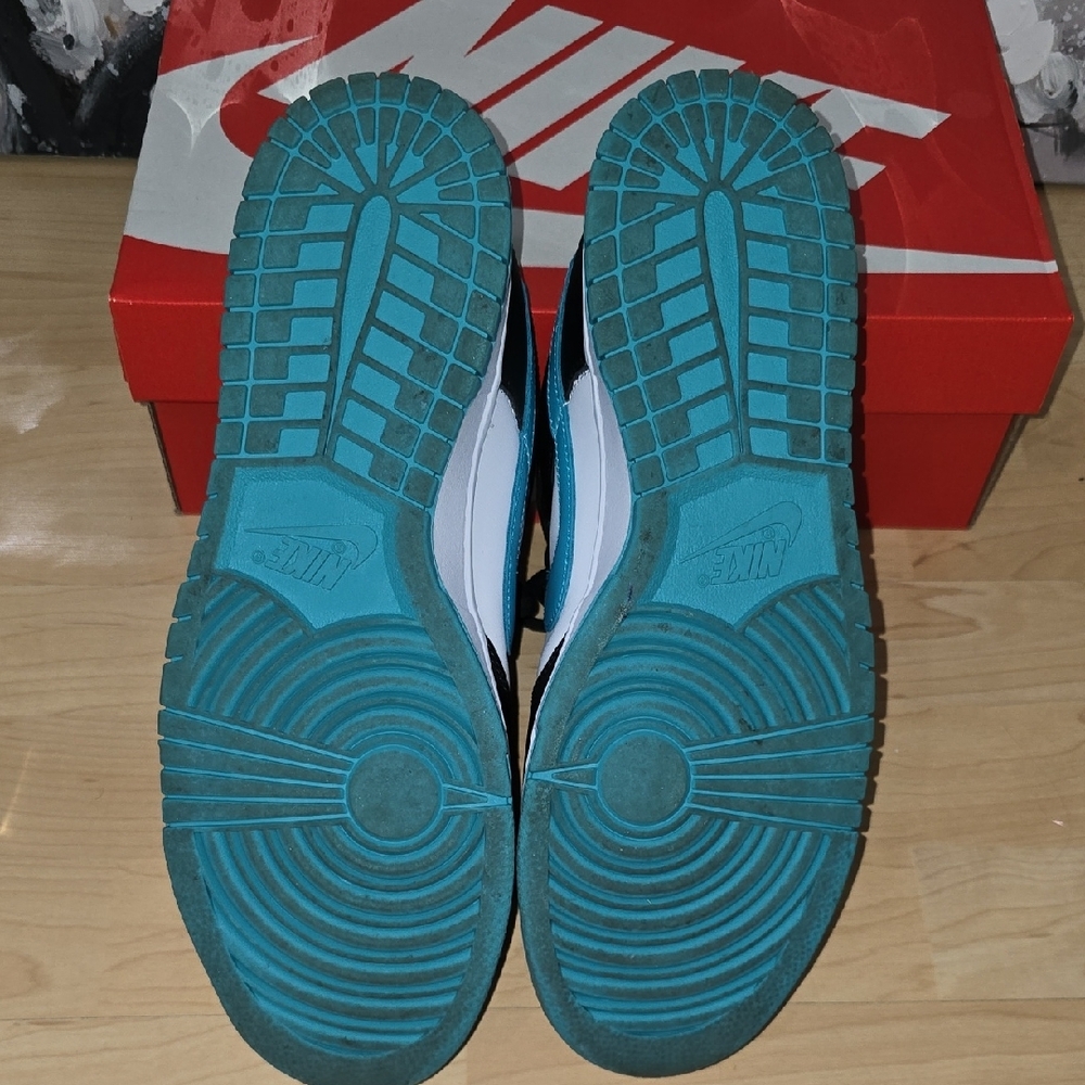 Nike Dunk Low Retro White Dusty Cactus -Black Men's Size 11.5 - Picture 8 of 11